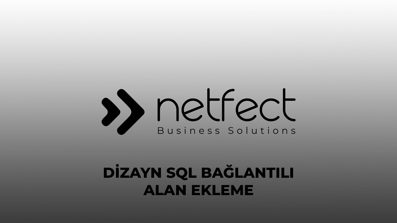 NetFect Dizayn SQL Bağlantılı Alan Ekleme