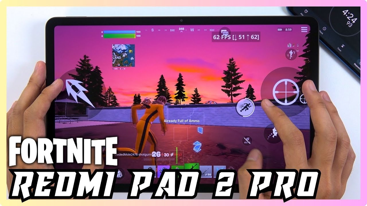 Redmi Pad 2 Pro Fortnite Mobile Gaming test | Snapdragon 7s Gen 4 | 120Hz Display