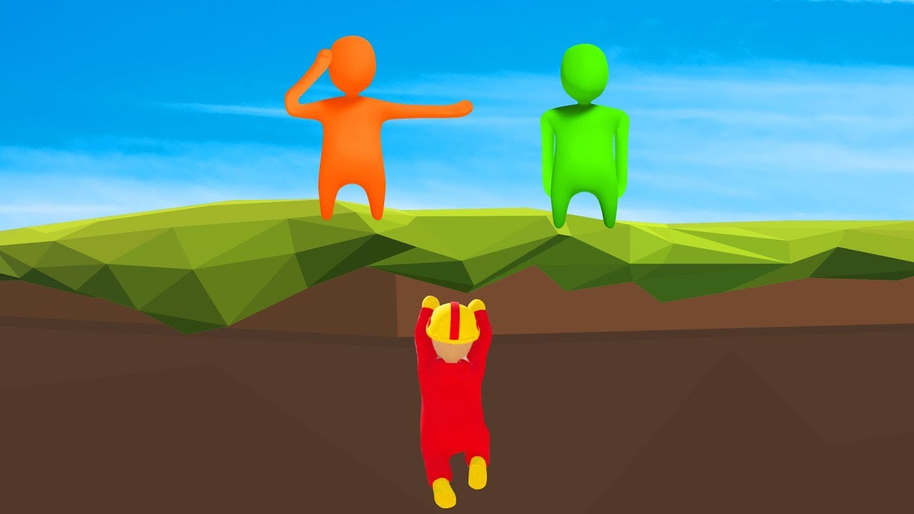 HIDING UNDER THE MAP?! - Human Fall Flat