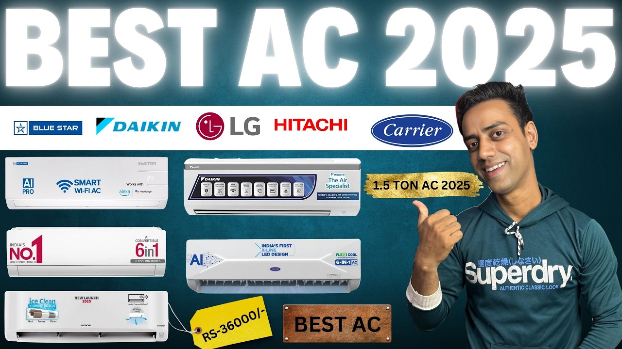 Best 1.5 Ton 3 Star AC in india 2025 | Best AC In India 2025 | Top 5 Best AC 2025