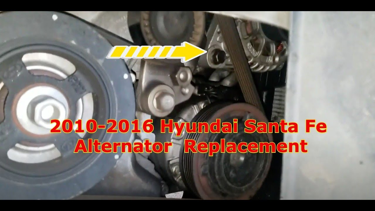 How To Replace An Alternator 2010-2016 Hyundai Santa Fe