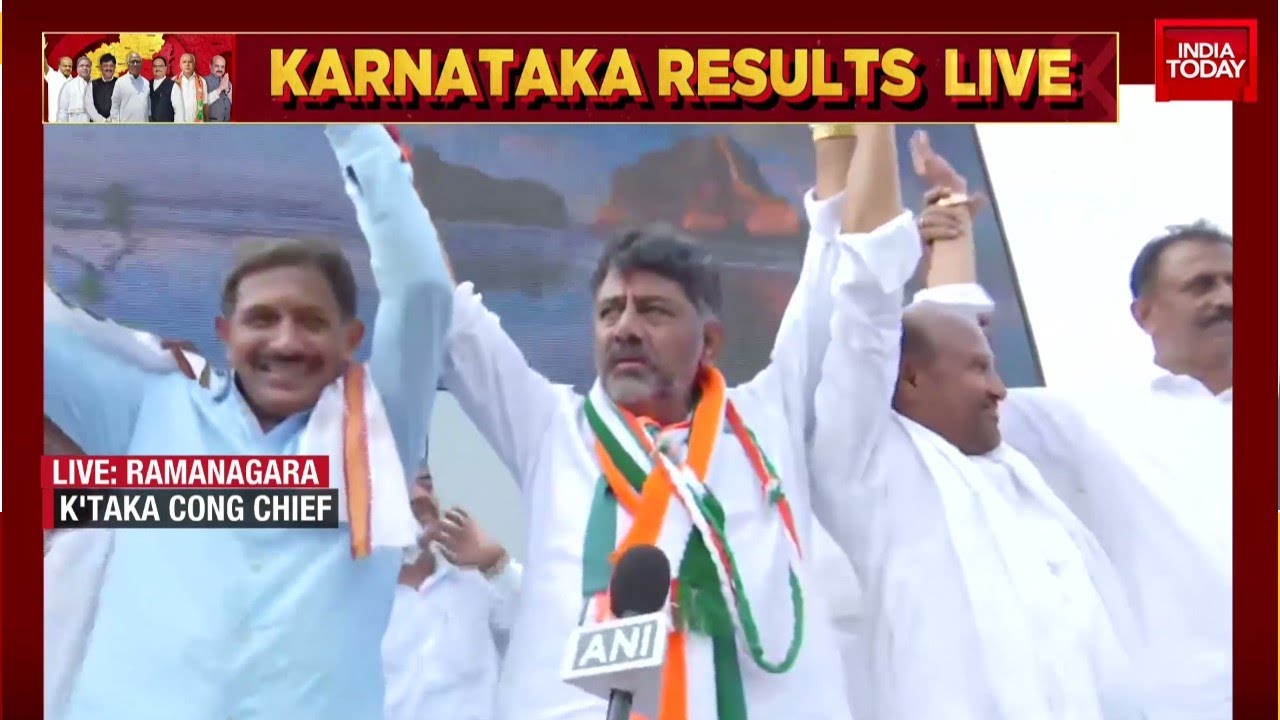 Watch: DK Shivakumar Addresses Congress Cadre After Landslide Win For Congress In Karnataka