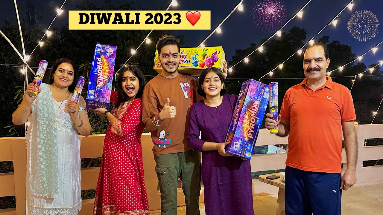 Diwali Celebration with Family ❤️😍 Sabse Bade Sky Shots Patakhe 🚀🔥