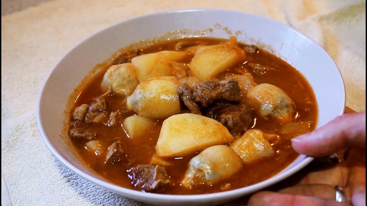 GUISO de patatas con carne Y ALCACHOFAS!!