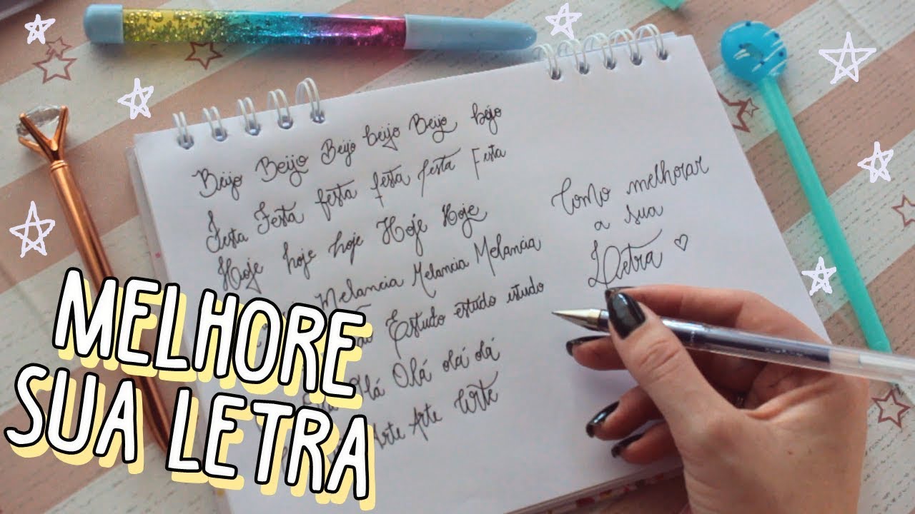 COMO MELHORAR A SUA LETRA E DEIXAR SEU CADERNO LINDO!