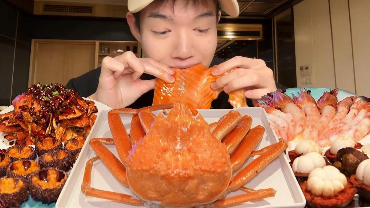 爆吃189元海鲜自助，鰲蝦一輪吃回本！超多刺身吃過癮【冻冻超大一口】