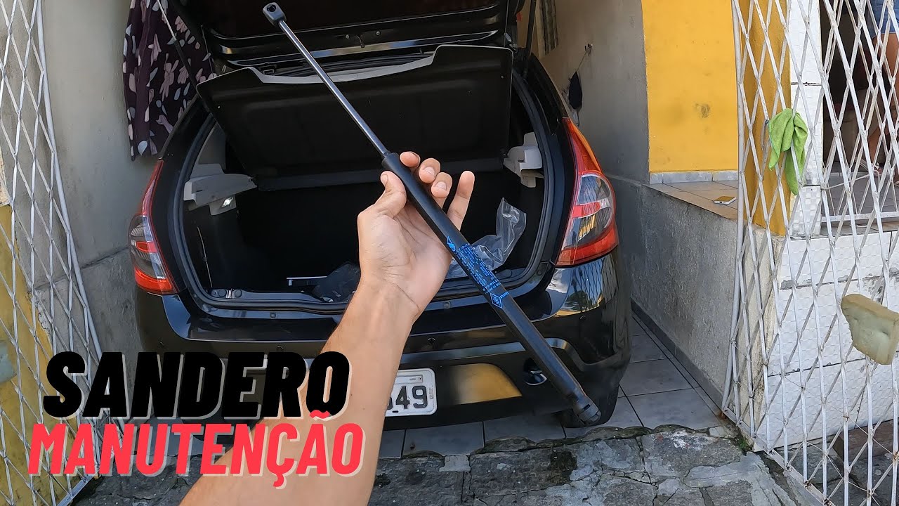 COMO TROCAR OS AMORTECEDORES DO PORTA MALAS DO SANDERO