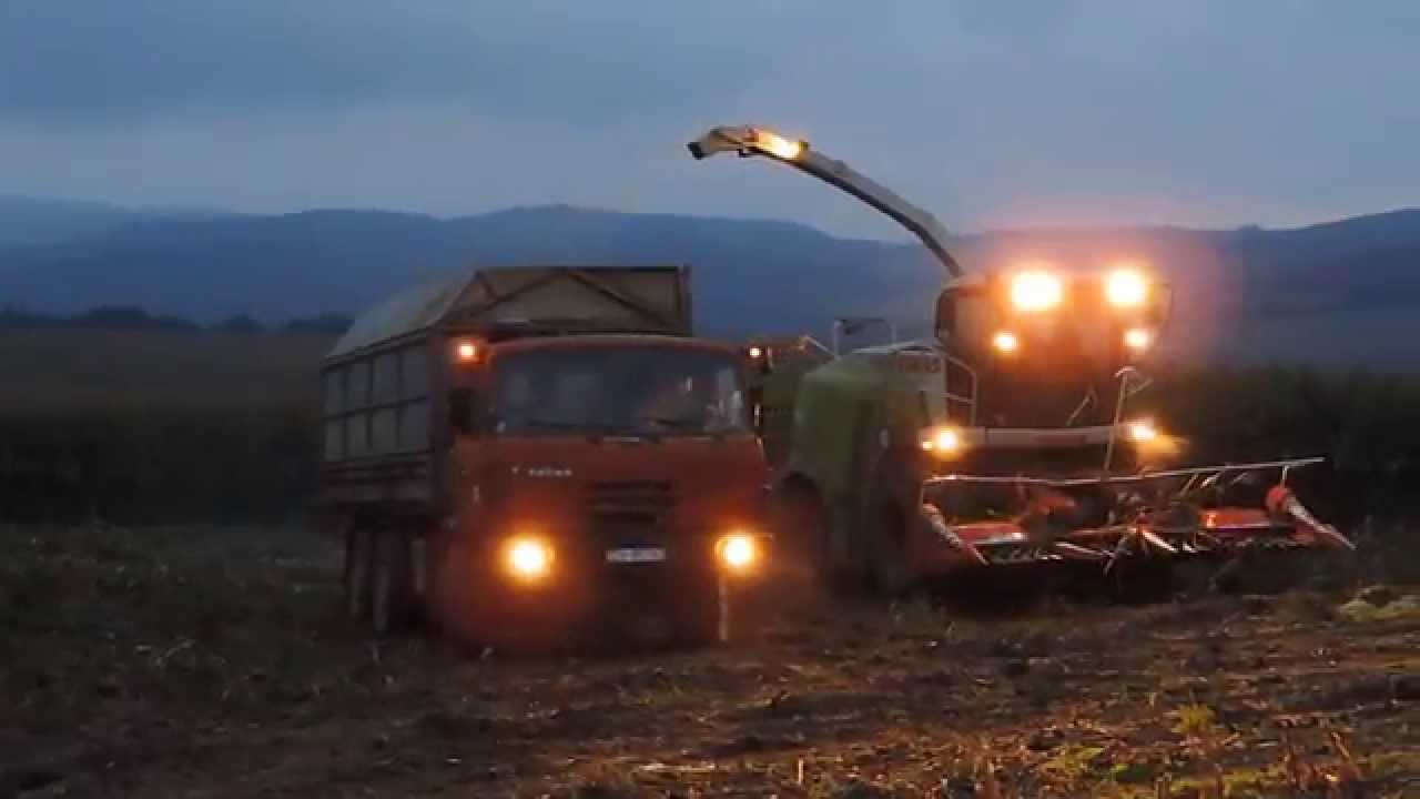 PD Dobrá Niva - Mokré siláže 2014 - Part 1 - JCB Fastrac 3230, Claas Jaguar 930, 3x Tatra 815 Agro