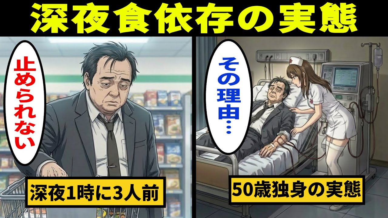 【漫画】50歳独身男性、誰も知らない“深夜3人前”のリアル真実。なぜ彼は止まらなかったのか…？【メンタル闇ネタ】