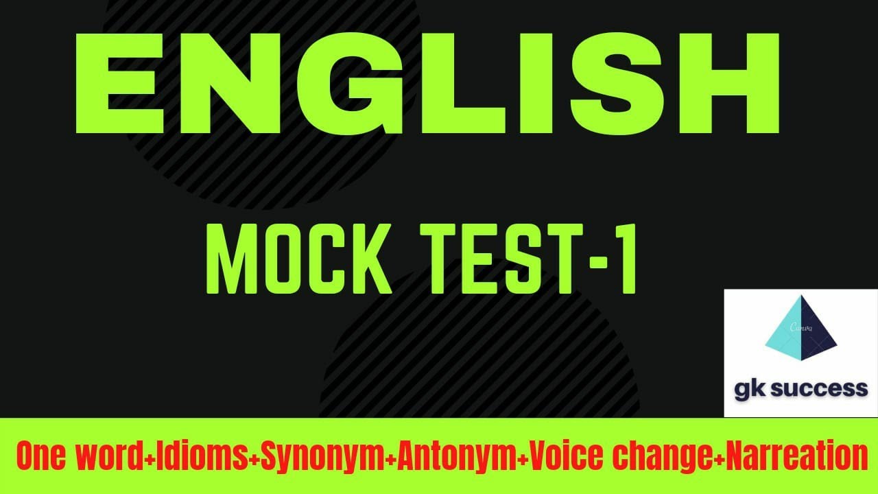 #English MCQS mock-1|important for UPSC,STATE PSC,RAIL,SSC CGL,CHSL