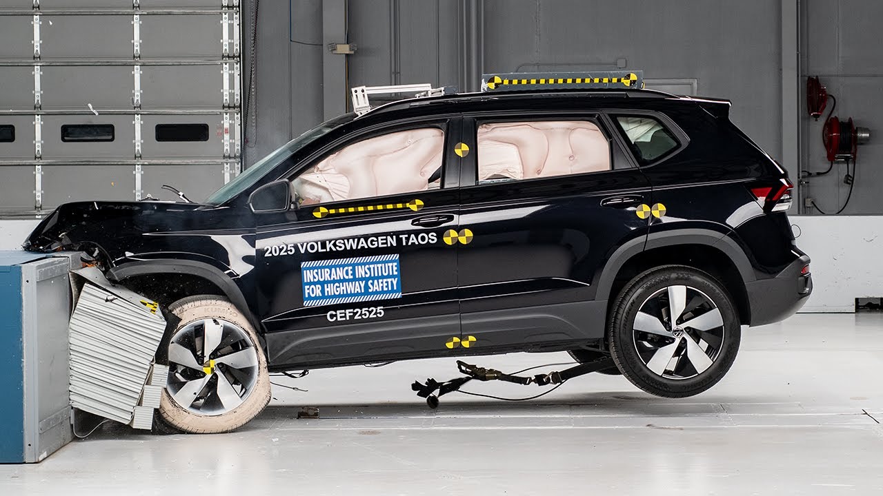 2025 Volkswagen Taos updated moderate overlap IIHS crash test