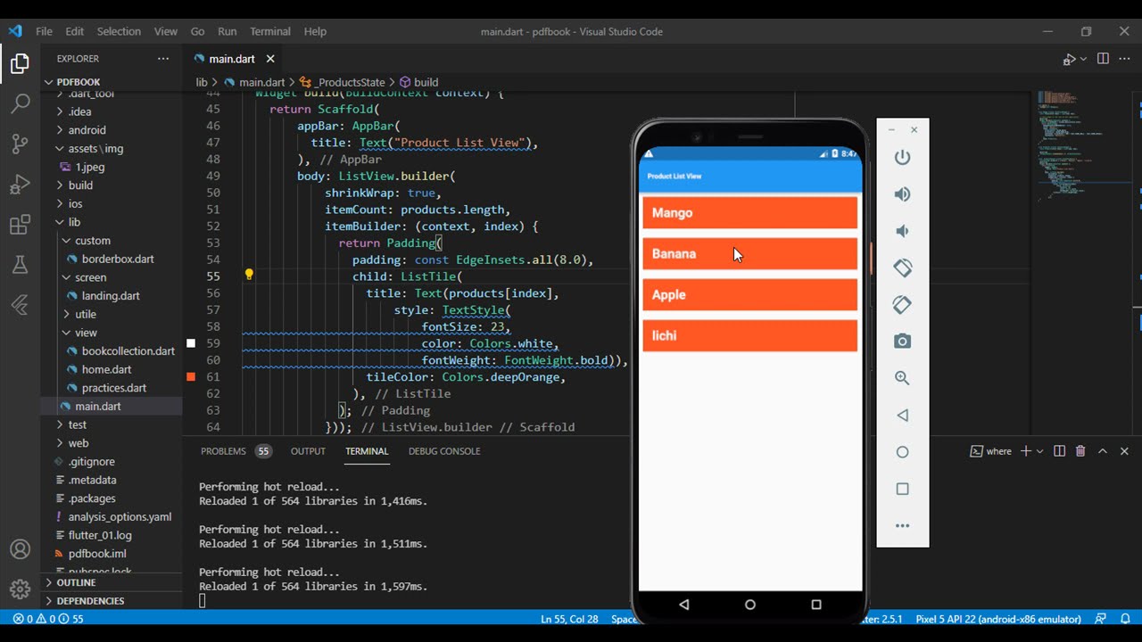 How to show list item in flutter tutorial app using listview builder 26 september 2021