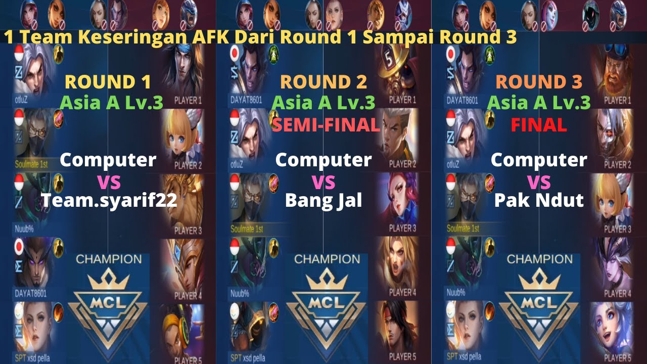 MCL Full Gameplay Walkthrough AFK Team (No Commentary) *Soulmate 1st - 27 February 2021