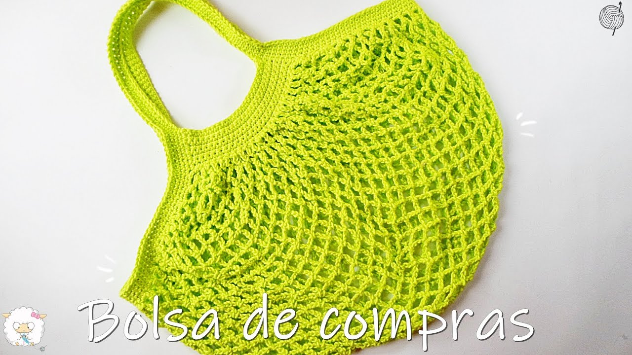 Bolsa de compras tejida a crochet | ganchillo