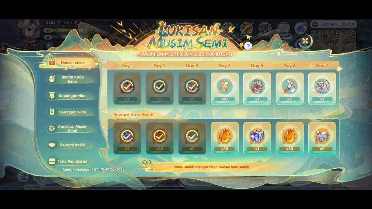 Hari ke 3 event, sudahkah keberuntungan menghampiri?