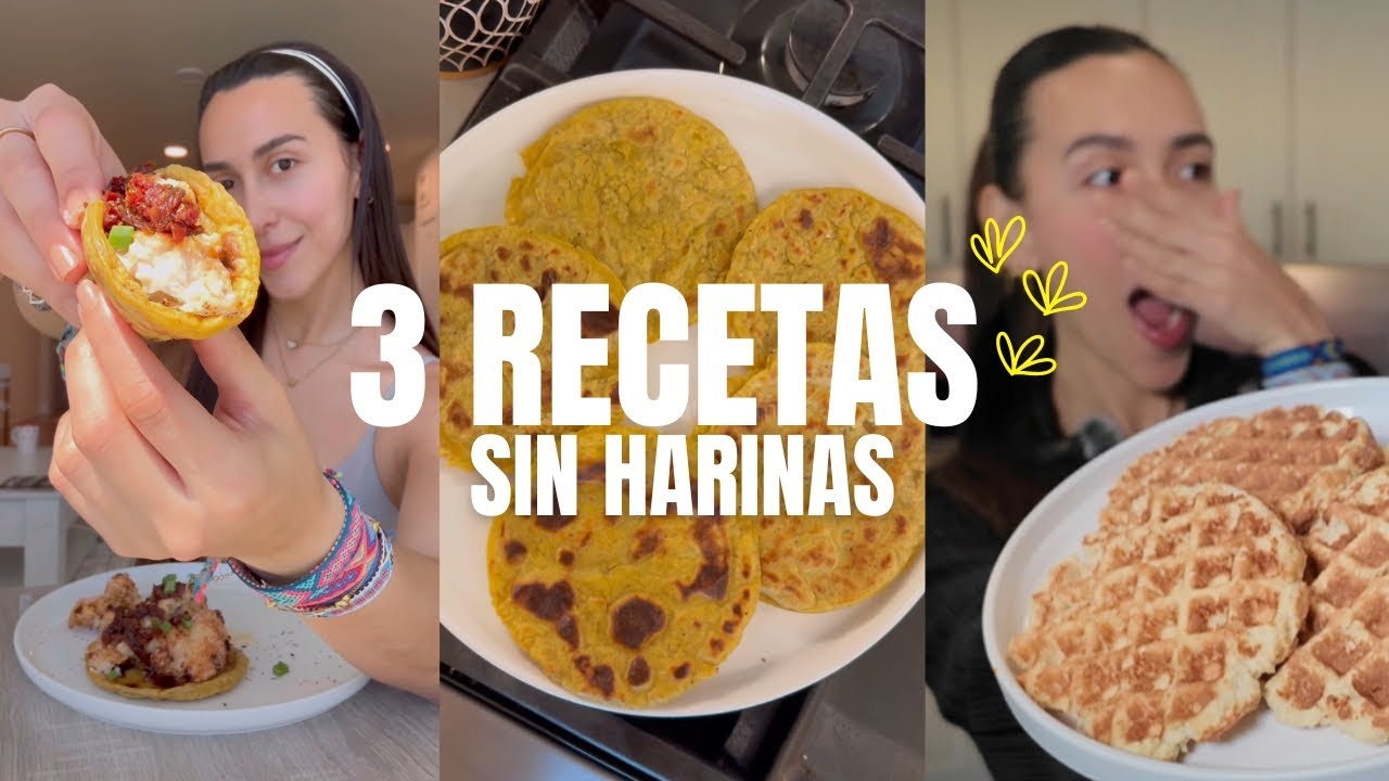 3 RECETAS SIN HARINA 🥰 mis recetas MÁS VIRALES - FÁCIL DE PREPARAR 🙌🏻