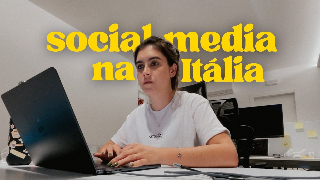 Rotina de uma social media na Itália