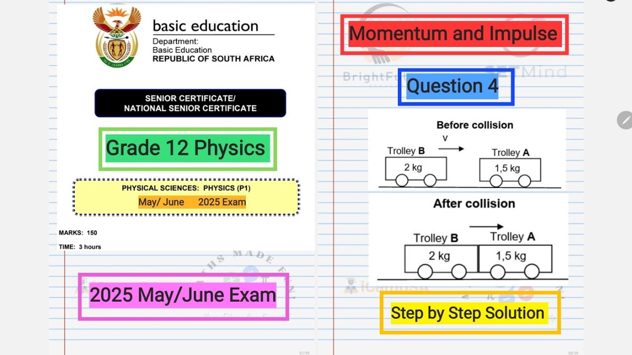 Master Momentum & Impulse: NSC Physics 2025 June Exam Full Walkthrough | Grade 12 Physics | iCampSA
