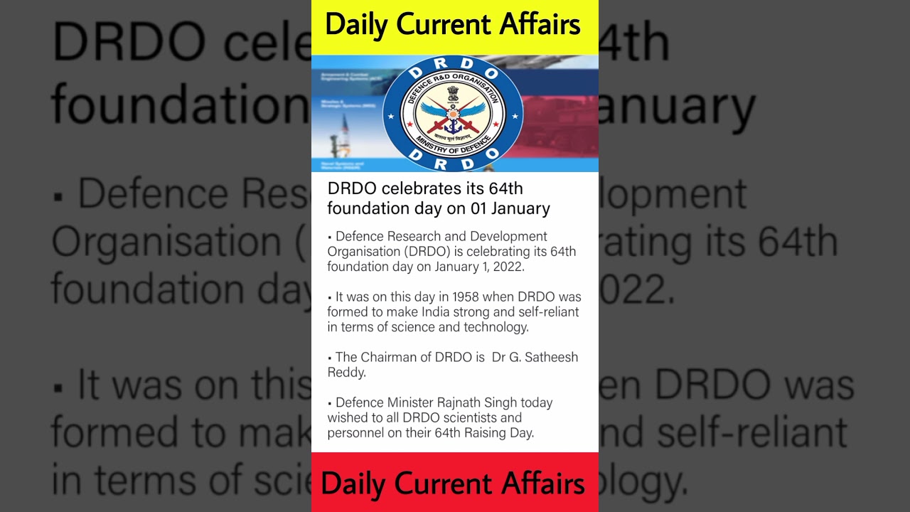 DRDO foundation day #shorts #drdo #nextexam