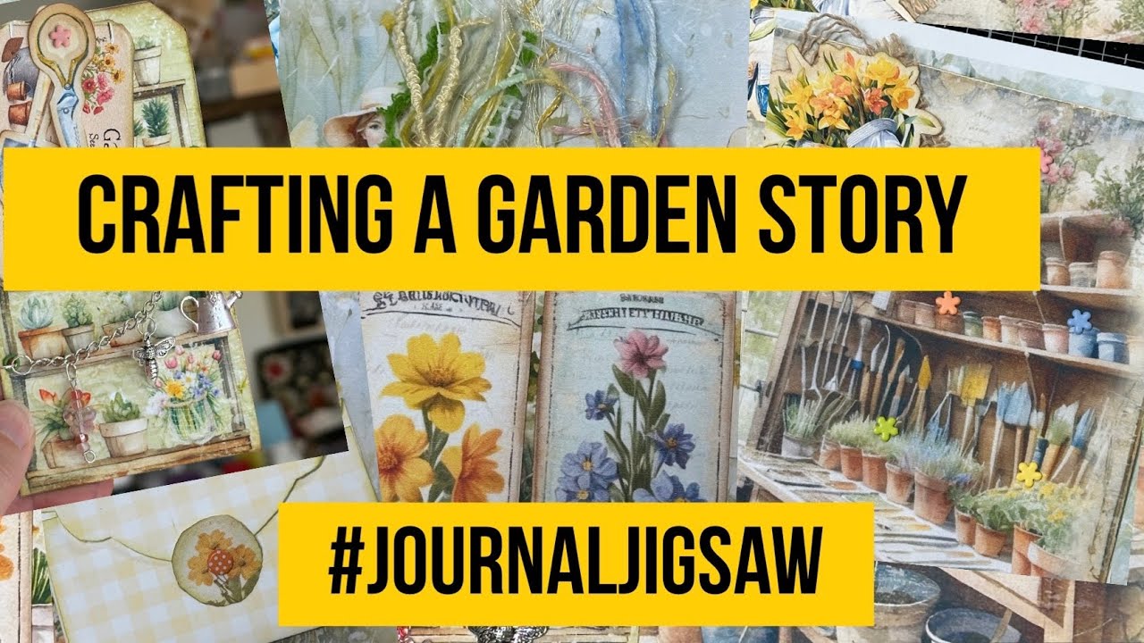 Crafting a Garden Story with @RachandBellaCrafts and @AngelaKerrDesigns  #journalJigsaw