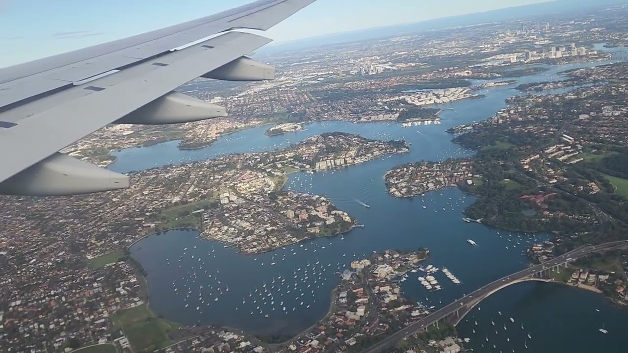 Landing in Sydney Australia with the beautiful view from the Sky on Airbus A330 Philippines Airlines