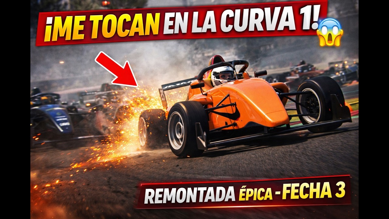 ¡ME TOCAN EN LA CURVA 1! 😱 Y EMPIEZA LA REMONTADA | F4 MotorLand Aragón Fecha 3