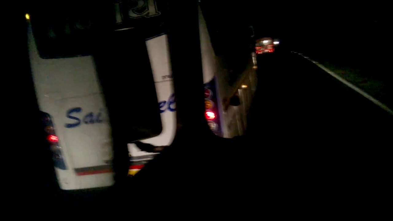 Thrilling MSRTC bus night driving on Goa-Mumbai NH66 highway!