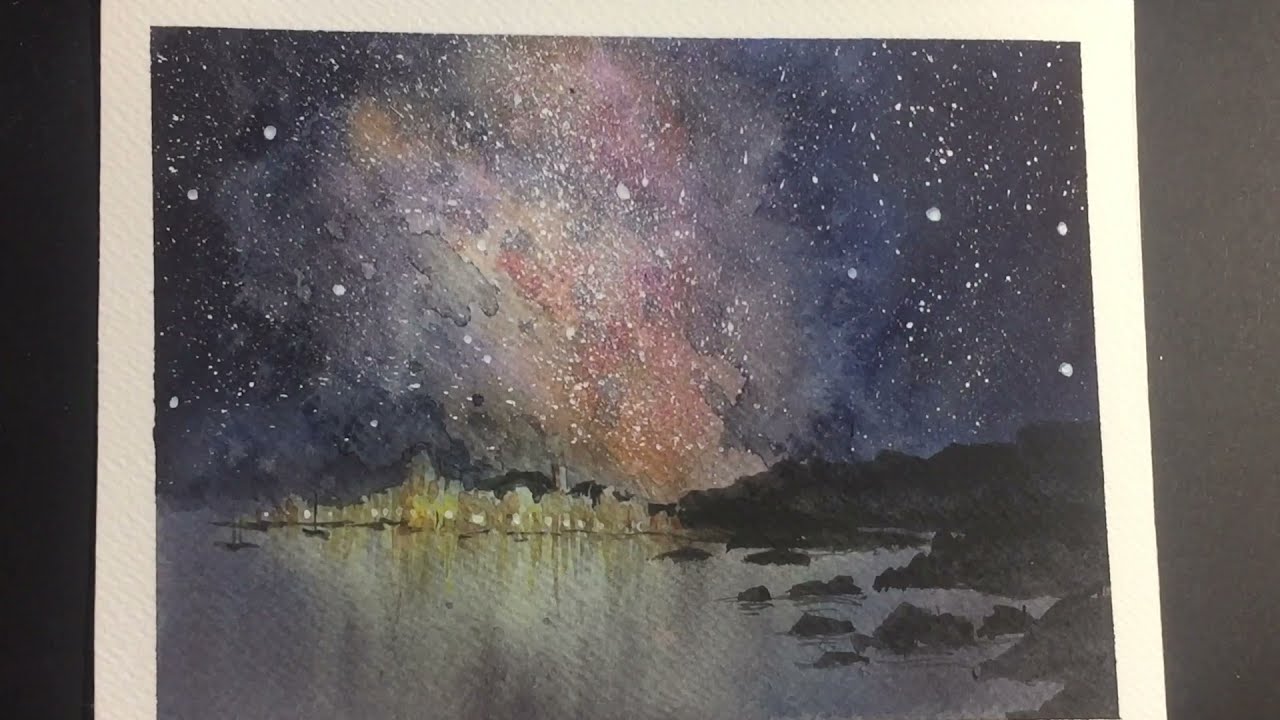 De l'aquarelle dans la Voie Lact&eacute;e en 3 mn Chrono