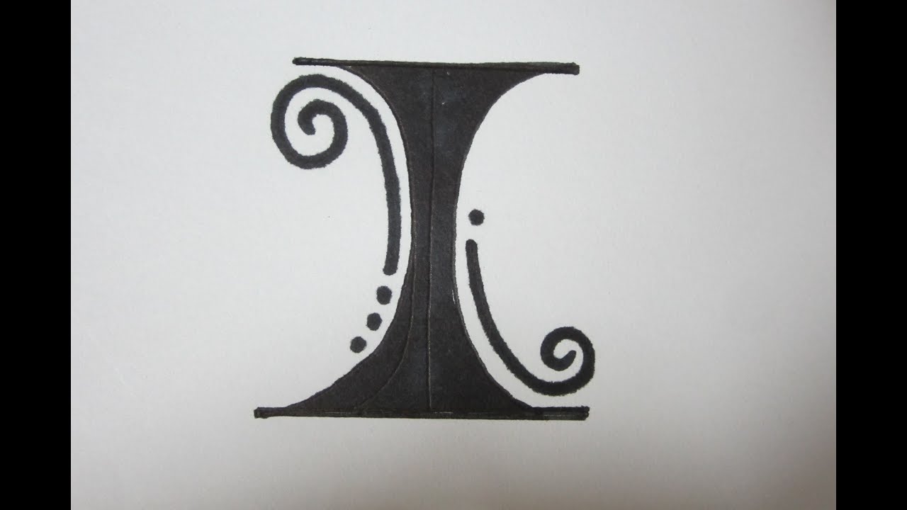 Fancy Letters - How To Draw Fancy  Letters - The letter I