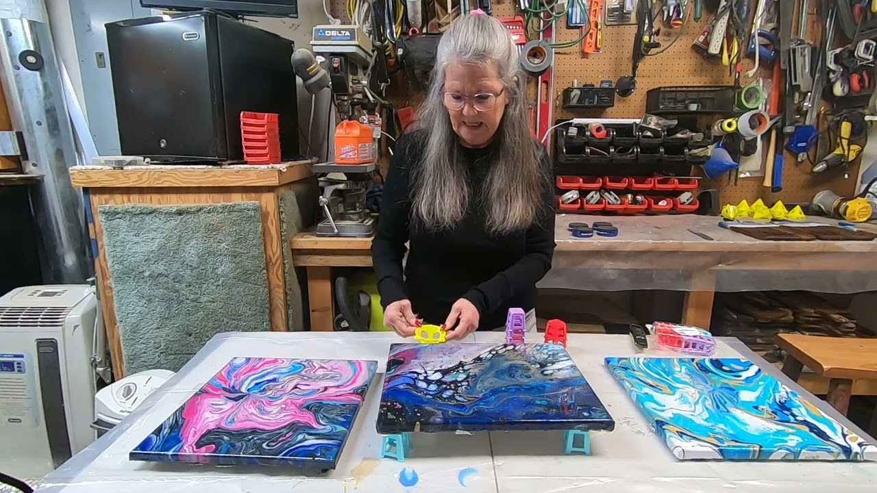 Подставки для холстов для заливки акрилом и эпоксидной смолой #acrylicpouring #acrylicpainting @o...
