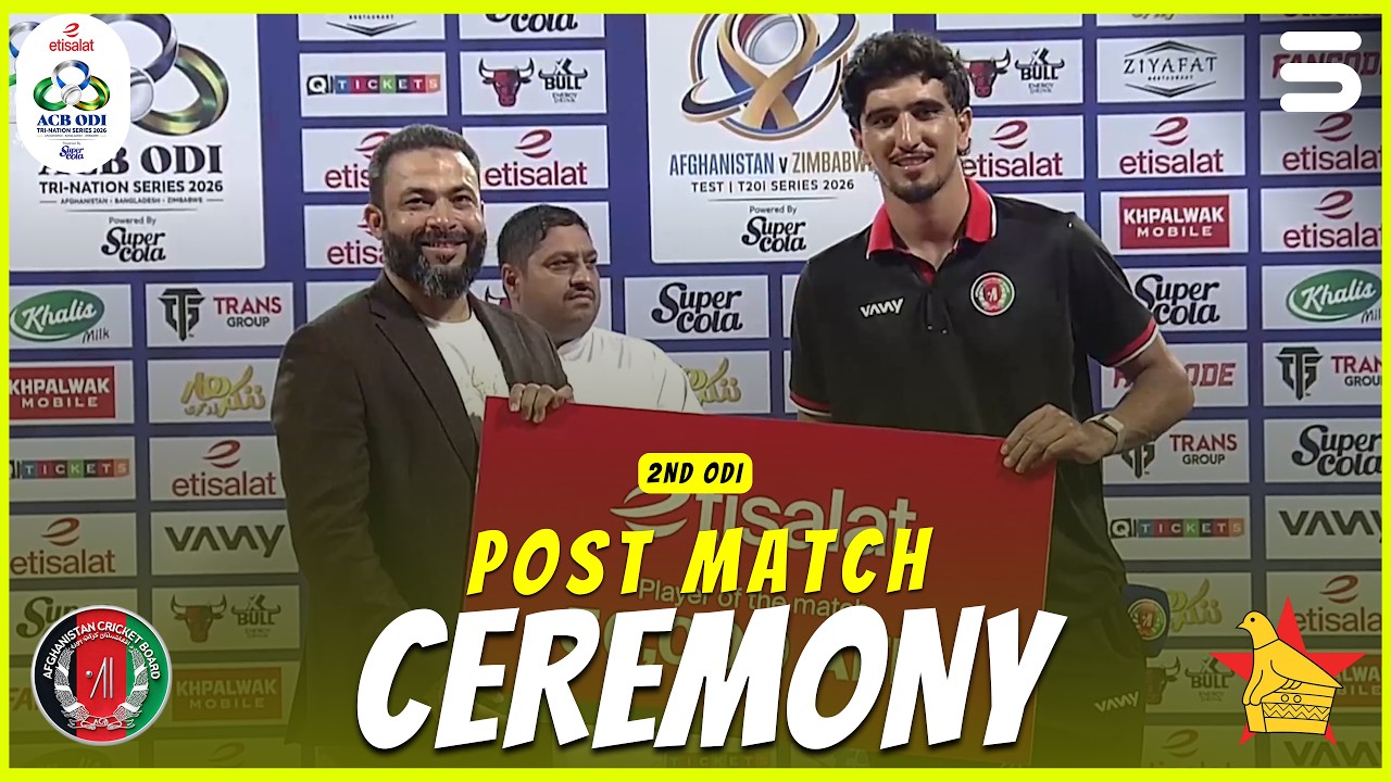 Post Match Ceremony | Afghanistan vs Zimbabwe | Match 2 | ODI Tri-Series 2026 | M9R1K