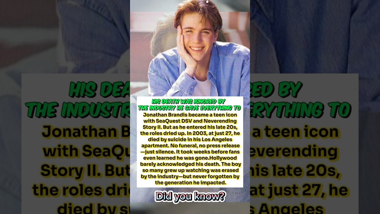 The Forgotten Death of Teen Idol Jonathan Brandis