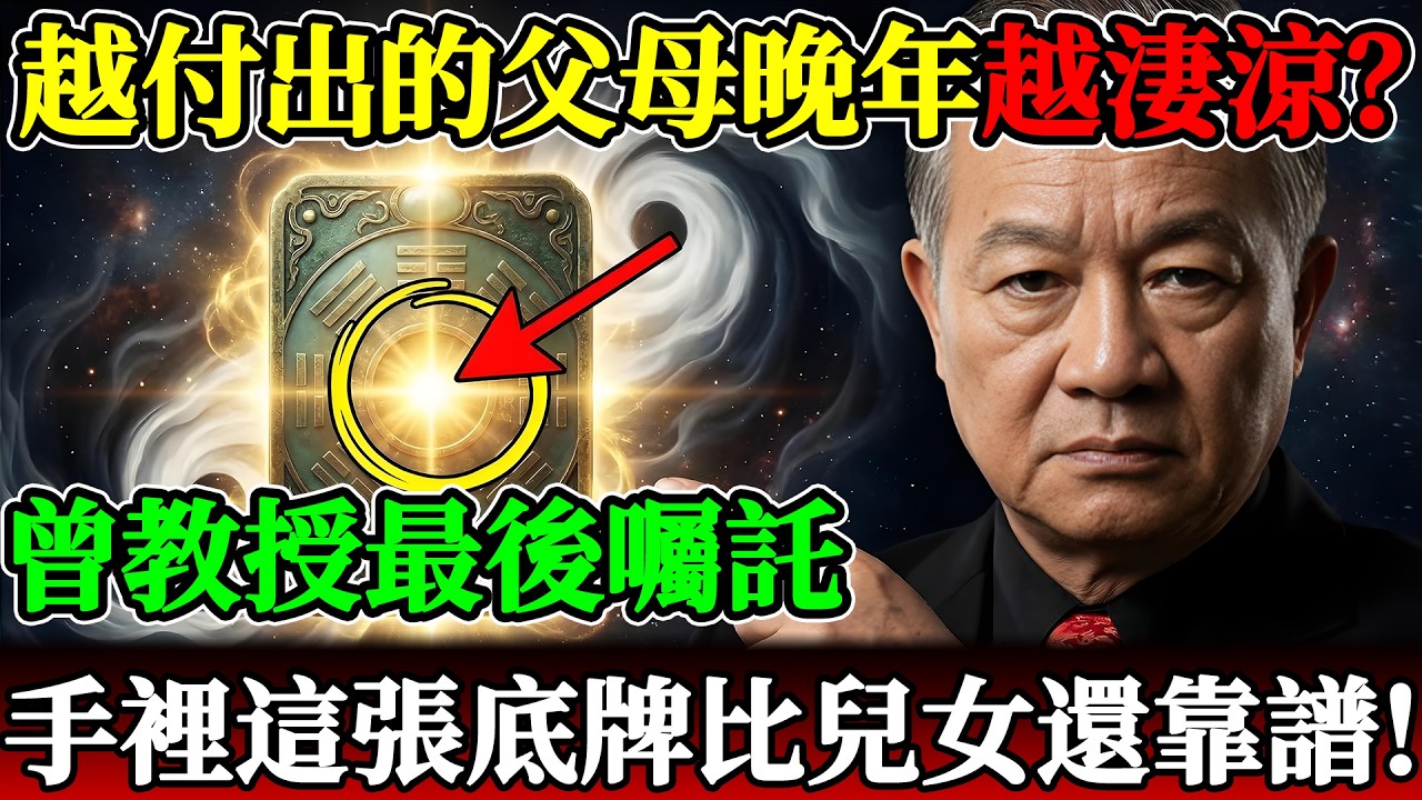 為什麼越付出的父母，晚年越淒涼？曾仕強教授最後的囑託：晚年守住這三樣，兒女反而更尊重。#曾仕強 #易經 #易經智慧 #2026運勢 #丙午年 #曾公智慧講堂
