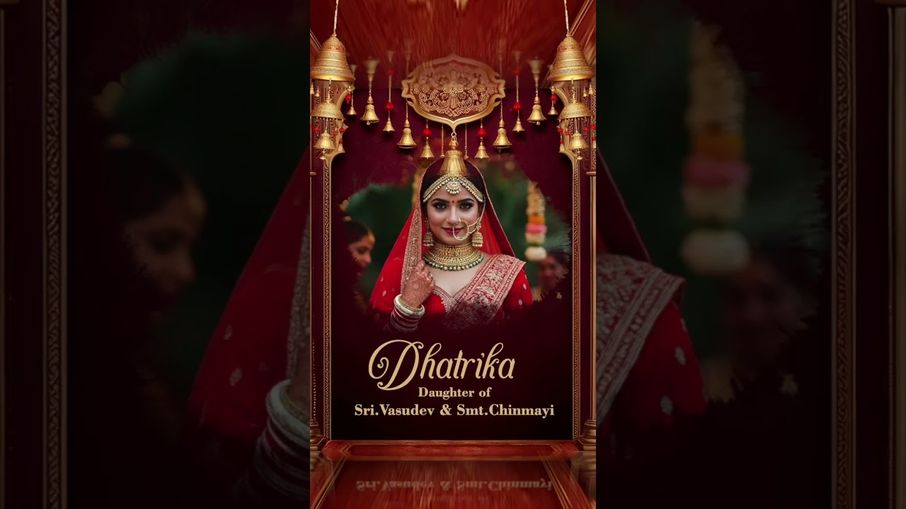 Traditional Hindu Wedding Invitation Video 2026 |temple theme wedding invitation