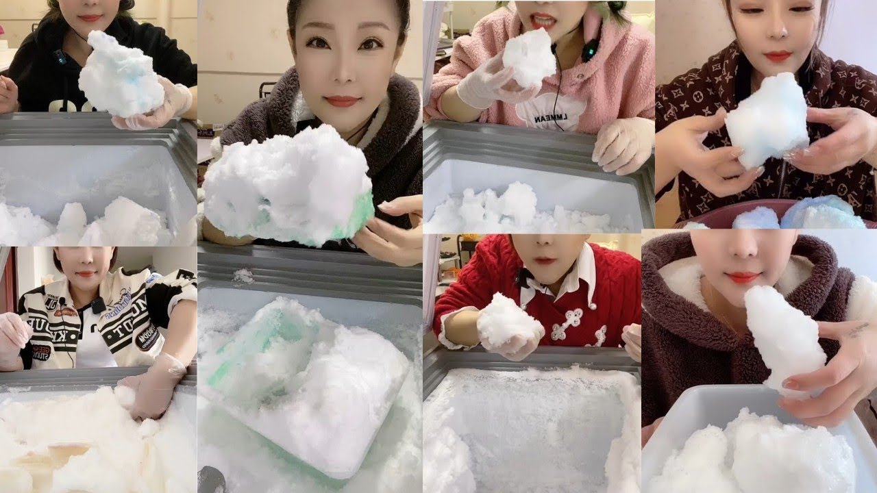 ASMR ICE EATING || ICE QUEEN'S SOLO FREEZER FROST ICE EATING || SOFT FROST BITES ASMR🧊