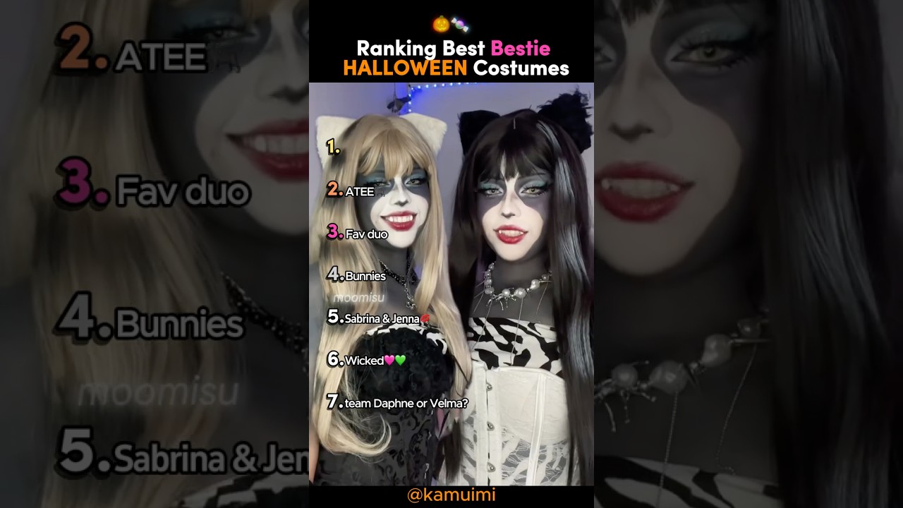 Ranking The Best BESTIE Halloween Costumes 🎃✨ #tiktokviral #halloween2025