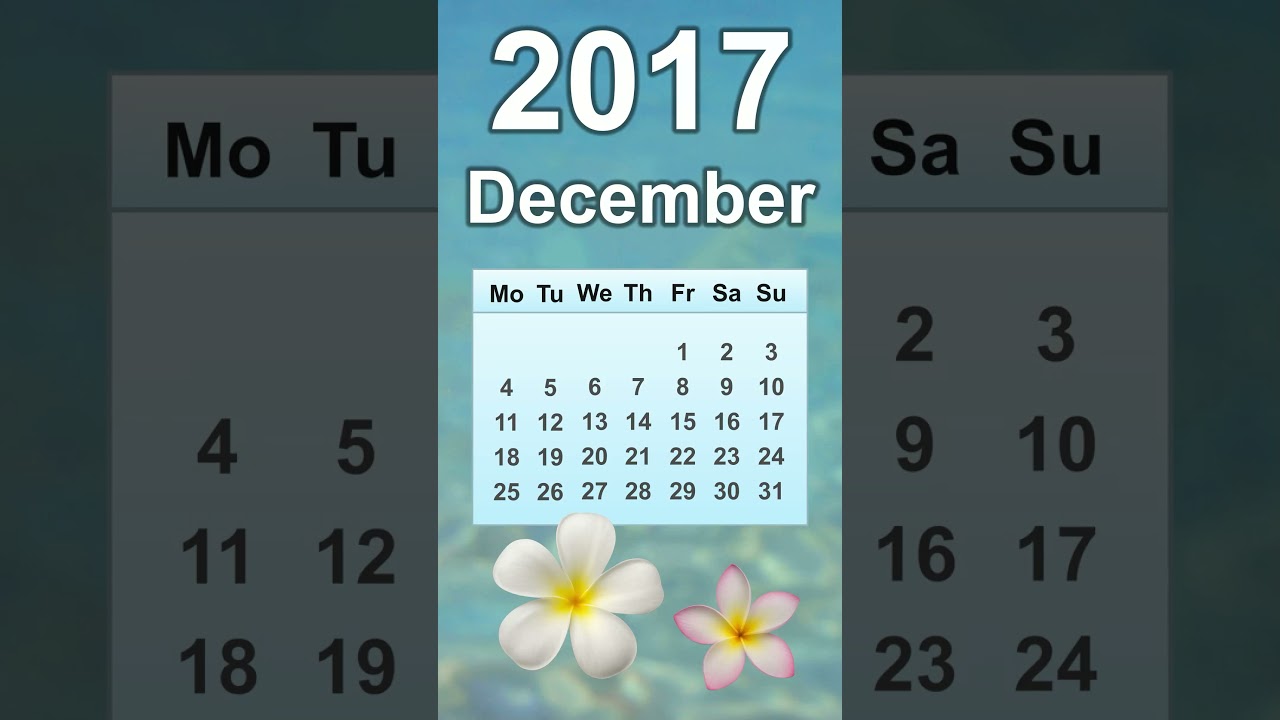December 2017 Calendar
