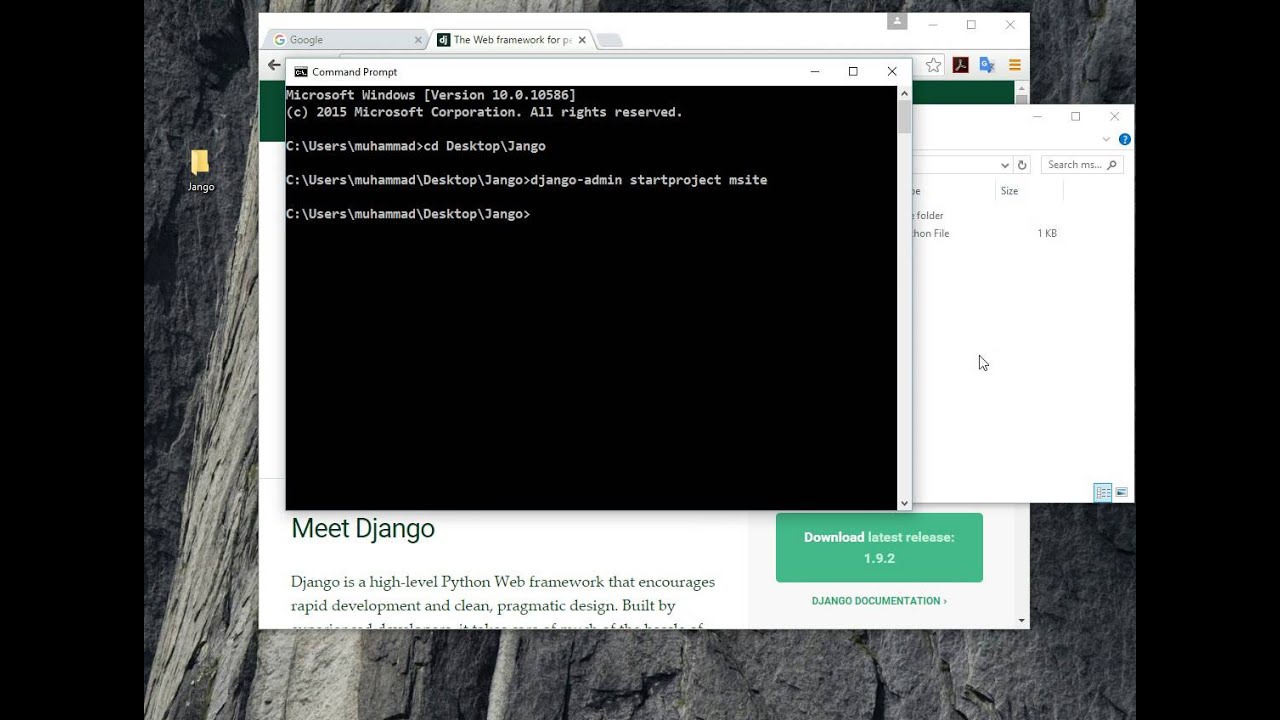 Python Website : How to install Django Web Development framework