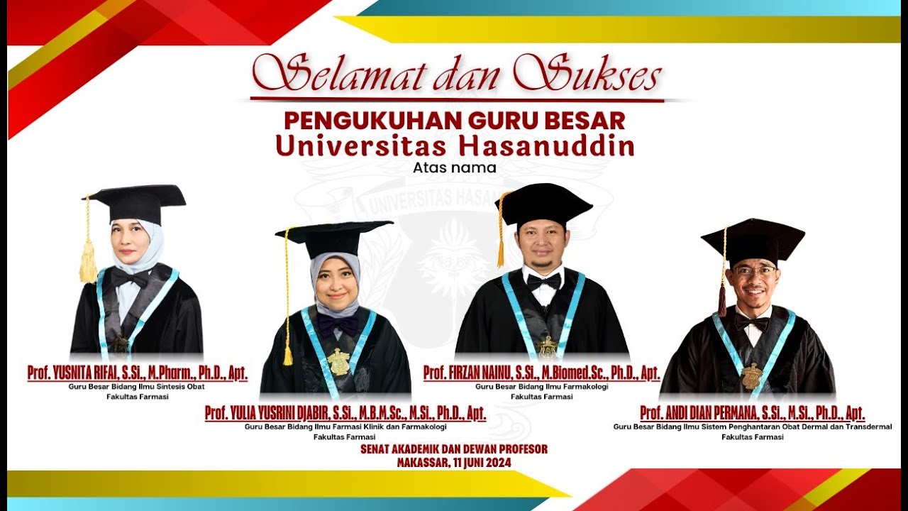 Pidato Pengukuhan dan penerimaan sebagai Anggota Dewan Profesor pada hari Selasa, 11 Juni 2024