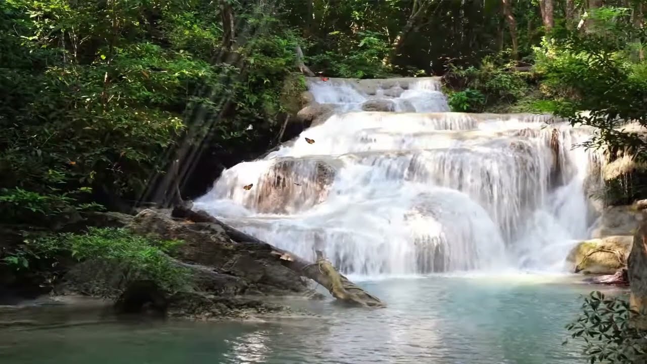 Beautiful Nature & Relaxing Music | Beautiful Waterfalls & Sounds |  Explore Nature | 4K HD
