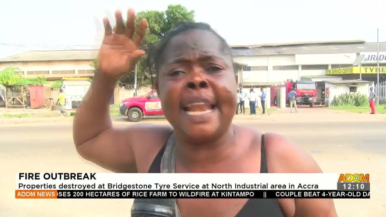 Properties destroyed at Bridgestone Tyre Service at North Industrial area in Accra- Adom TV (7-01-22