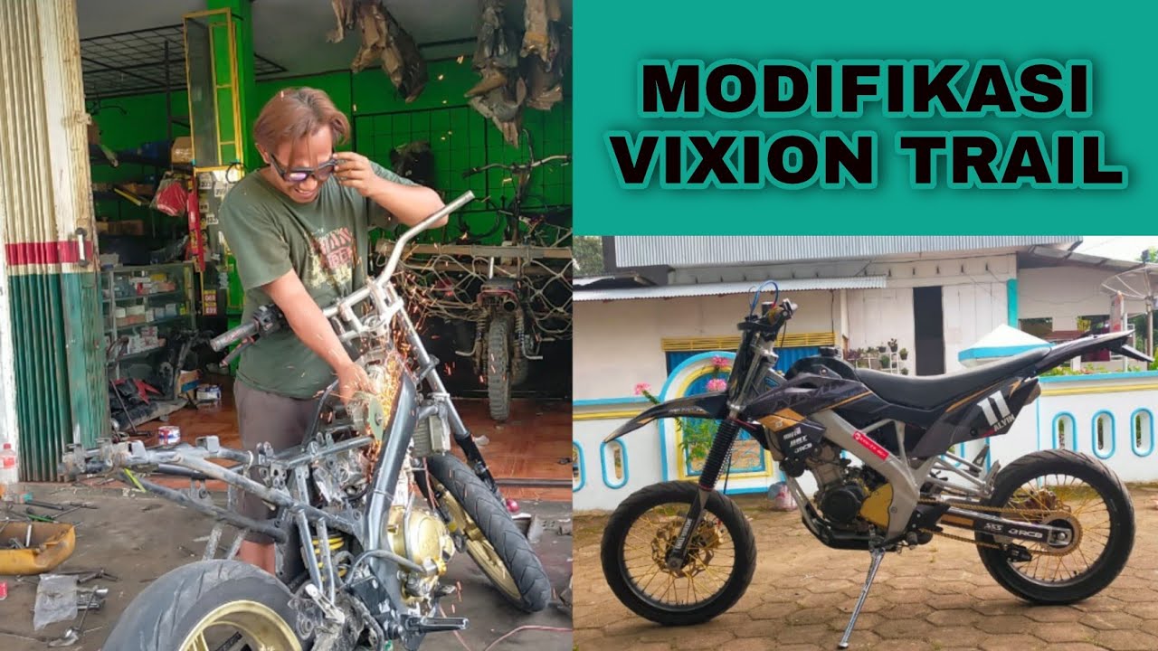 Proses Pembikinan Rangka Vixion Trail  Part 1 #modifikasi #vixion #custom #Trail