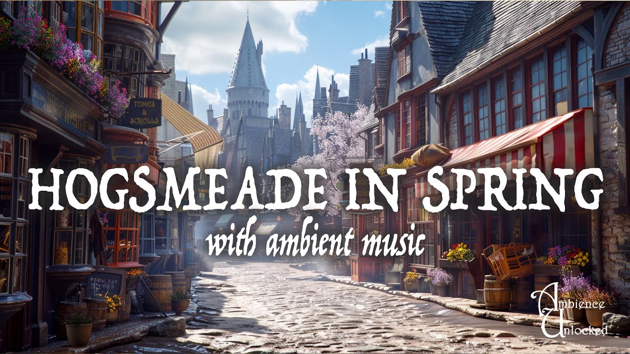 Hogsmeade in Spring w/ 2 hours Harry Potter Music | ambience, music, mindfulness, relax, study