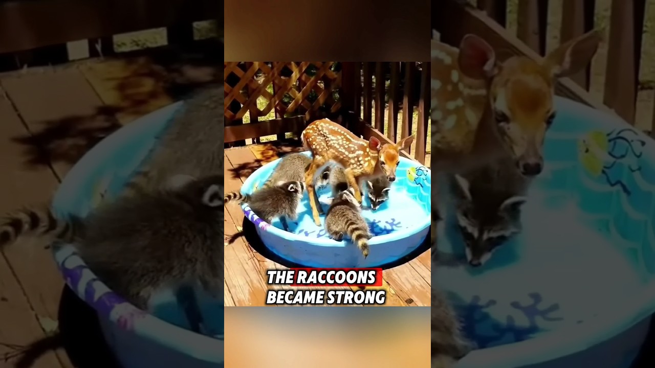The man saved five helpless baby raccoons who had lost their mother #rescue #raccoon