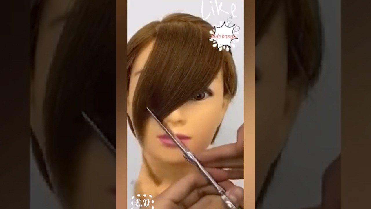 How to cut swept side bangs