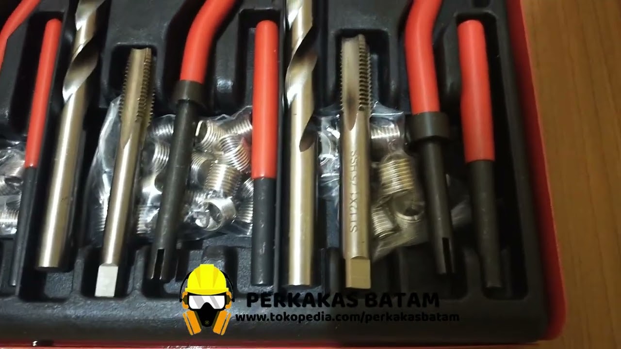 Thread Repair Kit 131 pcs M5 M6 M8 M10 M12 recoil helicoil drill drat