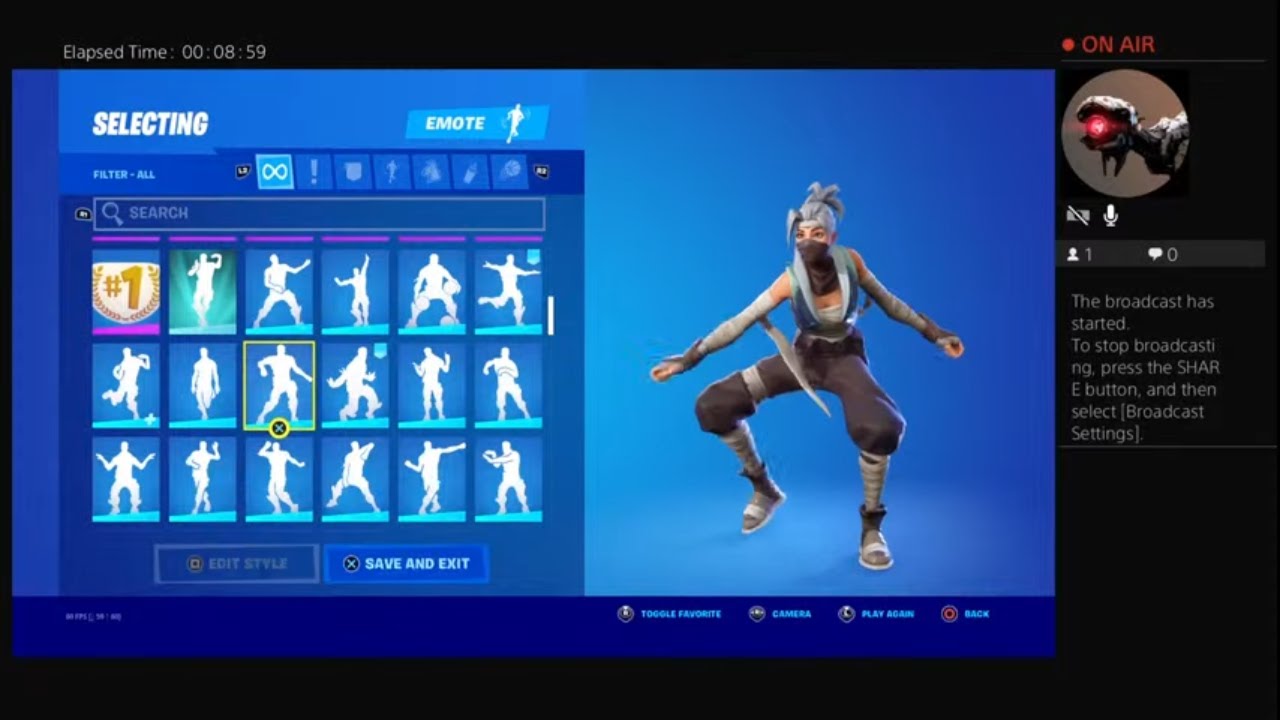 My locker tour | Showing my Fortnite skins | KN VIDEOS