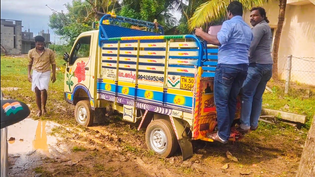 TATA ACE STUCK IN MUD how to recovere