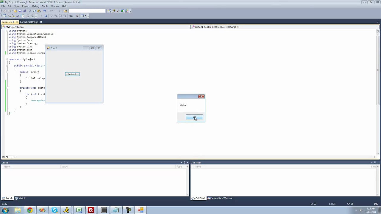 C# Beginners Tutorial - 13 - For and Foreach Loop