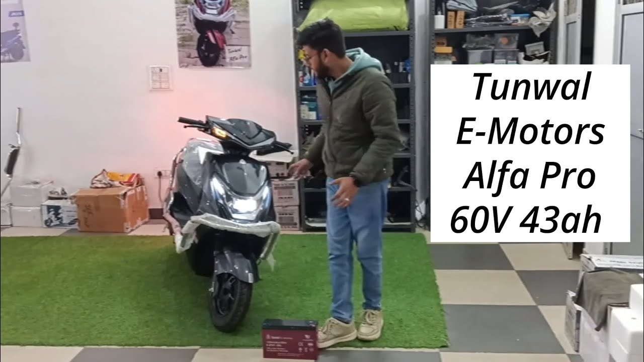 Tunwal E-Motors Alfa Pro 60V 43ah 2025 Greyish Black Colour| V.R. Enterprises, Haldaur